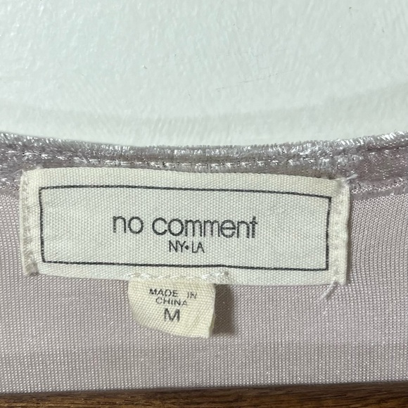 No Comment Champagne Crushed Velvet Romper - Size M - Picture 6 of 13